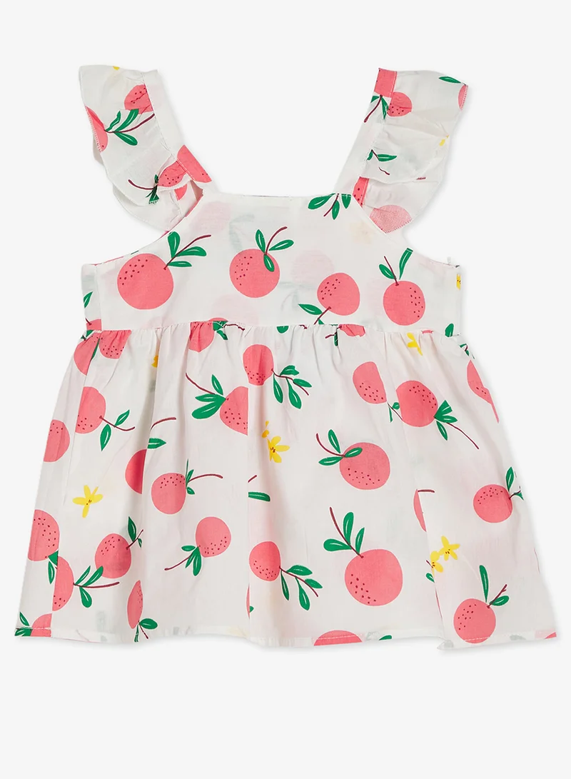 Pinata Printed Pink Bow Detail Summer Dress